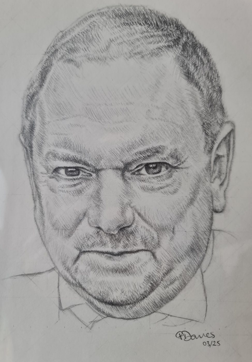 Graphite portrait commission of a man