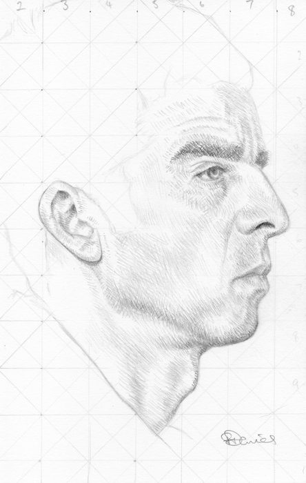 Graphite portrait of Noel Gallagher